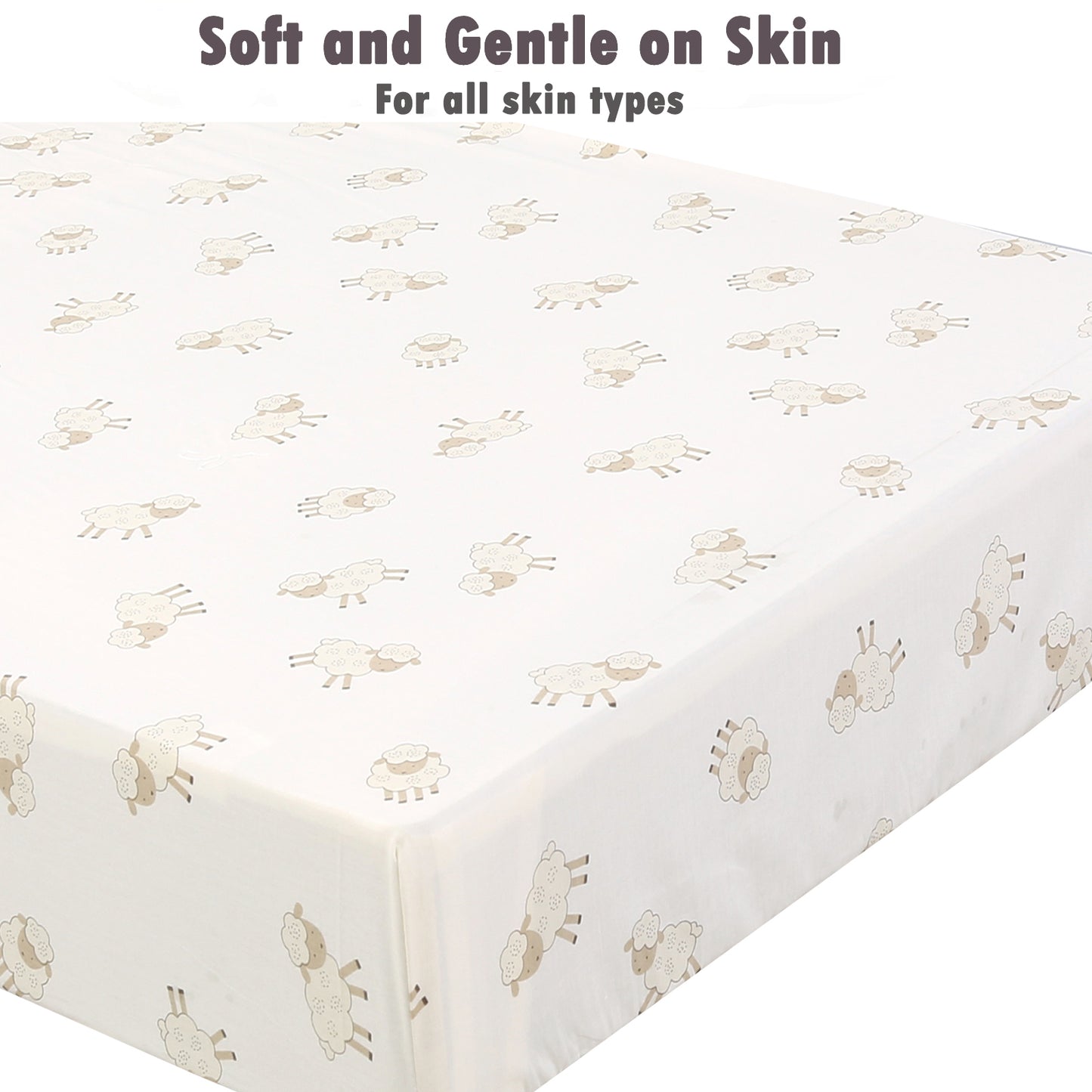 3 Piece Crib/Toddler Cotton Fitted Sheets ColorfulPooh Bear & Farm Animal Friends