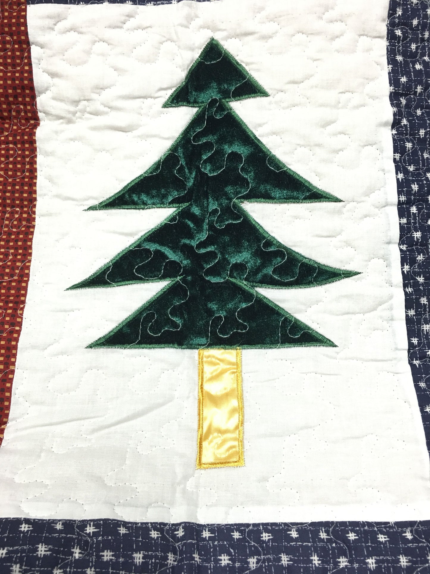 Happy Christmas Cotton Quilted Reversible Throw Blanket