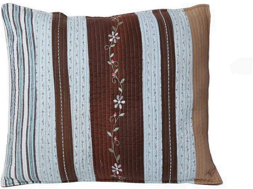 Mary Ann Stripe Real Patchwork Cotton 3-piece Reversible Quilt Bedding Set