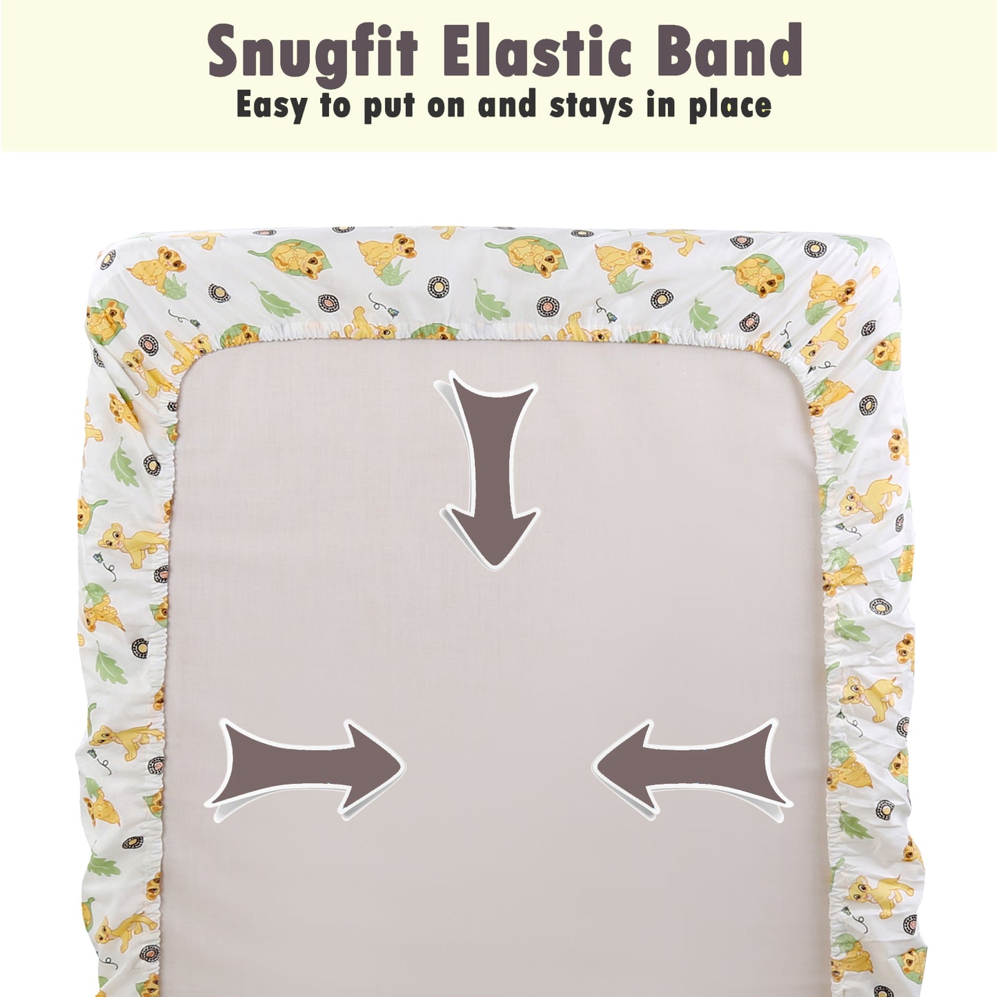 3 Piece Crib/Toddler Cotton Fitted Sheets Colorful Yellow Tan Wild Animal Giraffe Lion King Simba Nala & Safari Friends