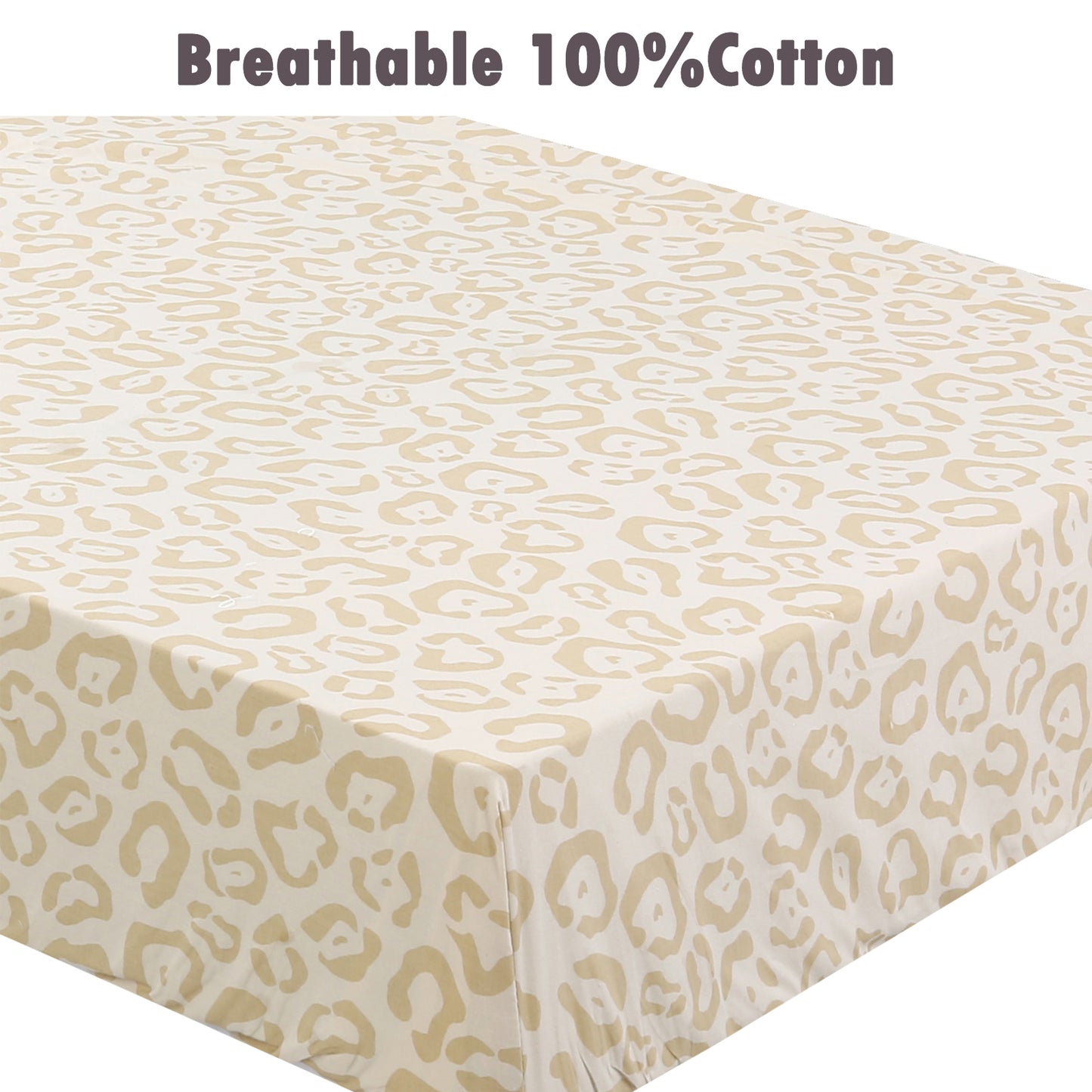 3 Piece Crib/Toddler Cotton Fitted Sheets Colorful Brown Yellow Tan Wild Animal Print Lion King Simba & Jungle Friends
