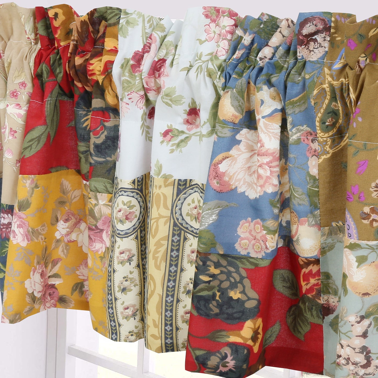 Ryleigh Floral Real Patchwork Country Garden Fall Flowers Paisley 3-Piece Cotton Reversible Quilt Bedding Set