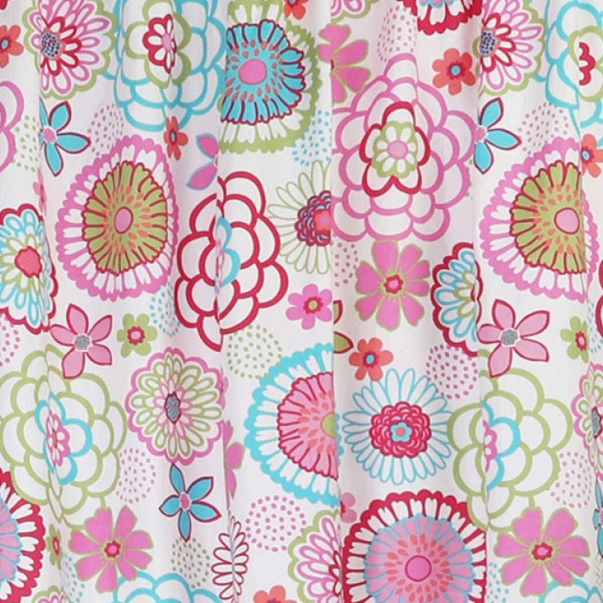 Mariah Pink Floral Bright Multi-Color Flower Window Valance