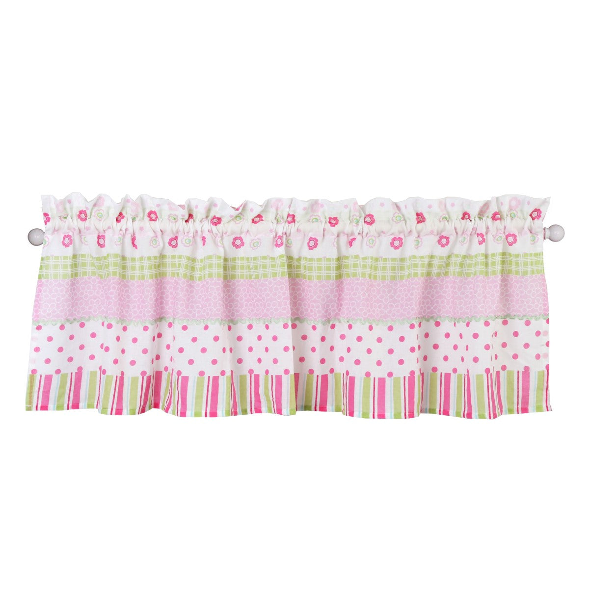 Greta Floral Stripe Pink Real Patchwork Cotton Reversible Quilt Bedding Set