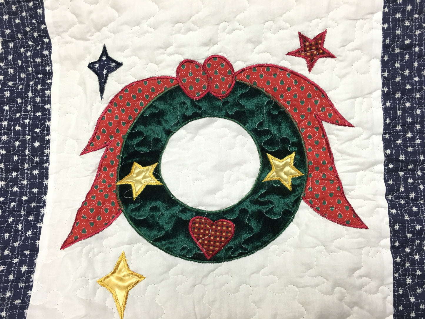 Happy Christmas Cotton Quilted Reversible Throw Blanket