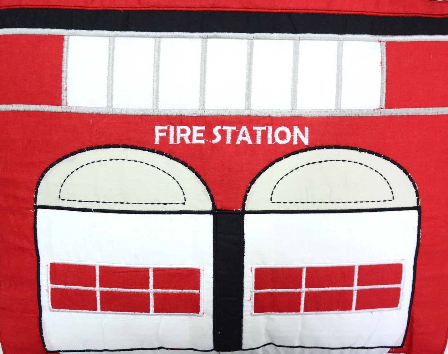 Ronnie Varsity Striped Fire Station House Novelty Decor Throw Pillow