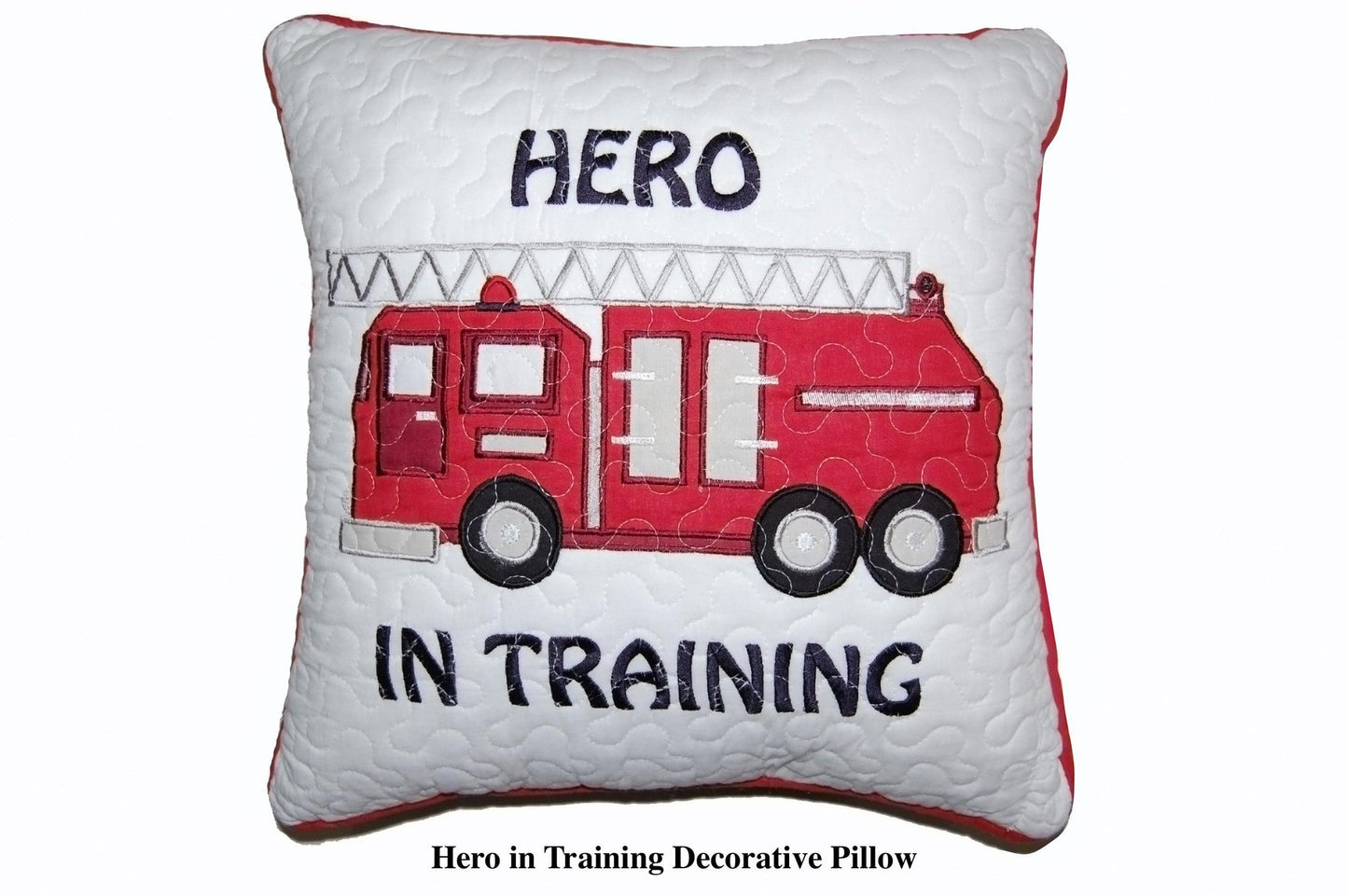 Ronnie Varsity Striped Fire Hero Square Decor Throw Pillow