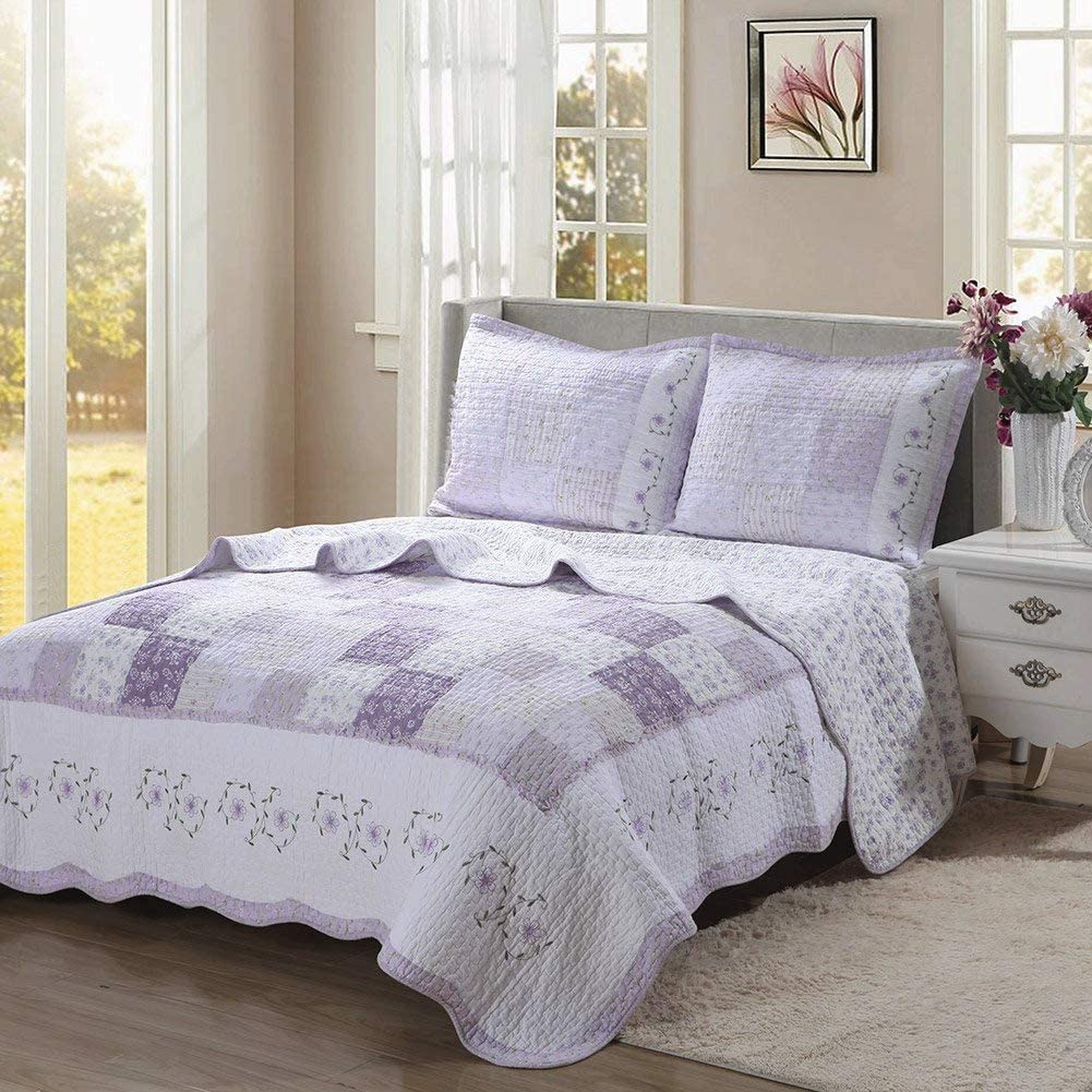 Love of Lilac Lavender Floral Patchwork Purple Window Valance