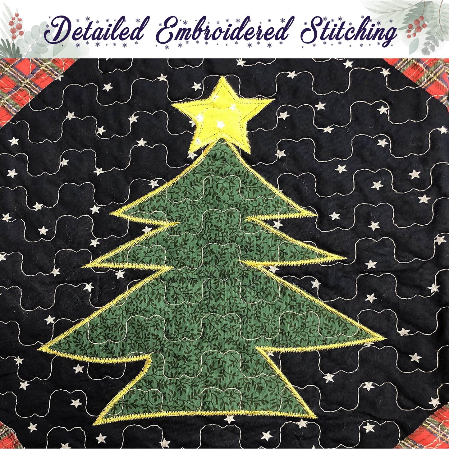Christmas Cabin Night Reversible Quilt Bedding Set