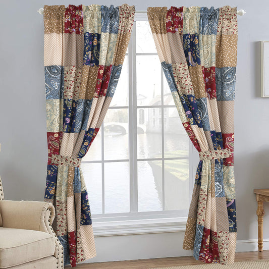 Hyler Sanders Floral Paisley Patchwork Window Curtain Panel/Drapes
