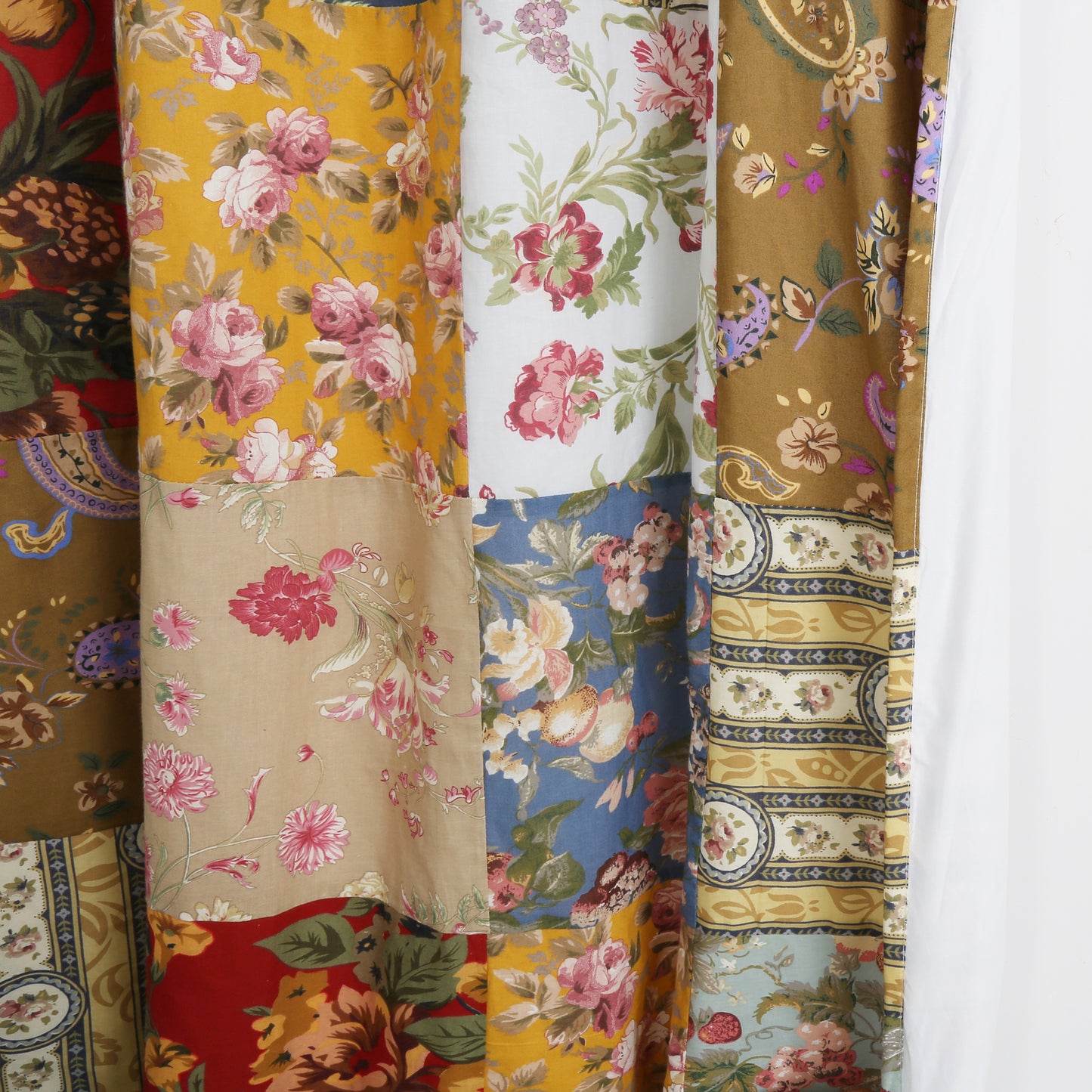 Ryleigh Floral Patchwork Country Garden Fall Flowers Paisley Window Curtain Panel/Drapes