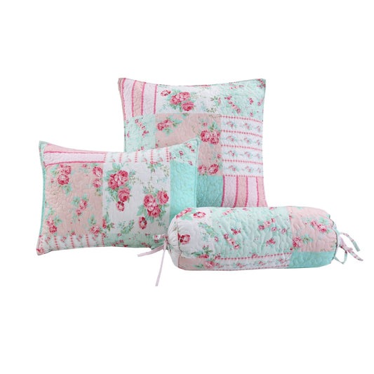 Tiffany Pink Blossom Floral Garden Girl Decor Throw Pillows (Set of 3)