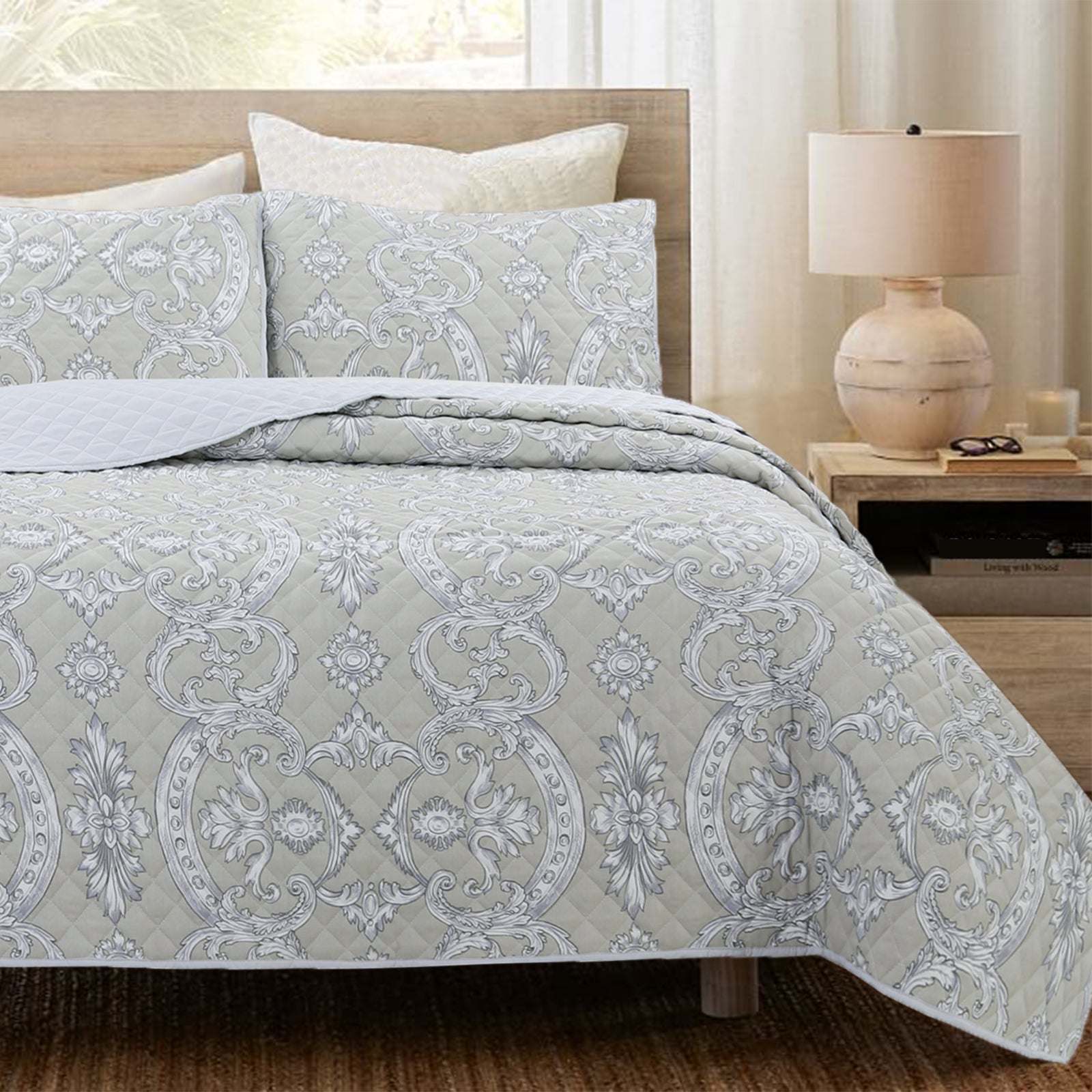 Taupe sales quilt bedding